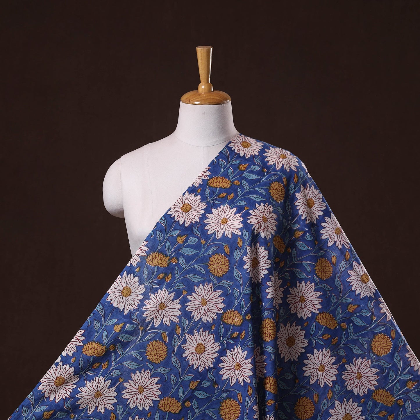 Hand cotton sanganeri fabric 65 - handcrafted