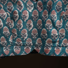 Blue - hand cotton sanganeri readymade blouse 13