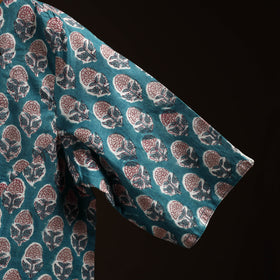 Blue - hand cotton sanganeri readymade blouse 13