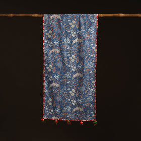 Hand cotton sanganeri stole 10 - handcrafted
