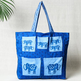  Hand Block Print Cotton Shoulder Bag 