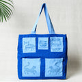 Blue Hand Block Print Cotton Shoulder Bag