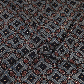 Buy Blue Hand Embroidered Ajrakh Cotton Blouse Piece 03 