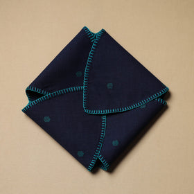  Blue Hand Embroidered Cotton Roti Napkin 