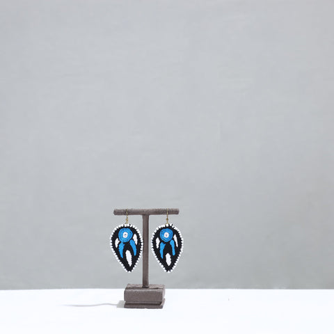  Hand Embroidered Fabart Beadwork Earrings by Rangila Dhaga 