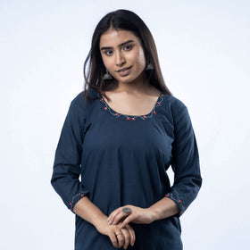  iTokri Casuals - Hand Embroidered Cotton Long Kurta 