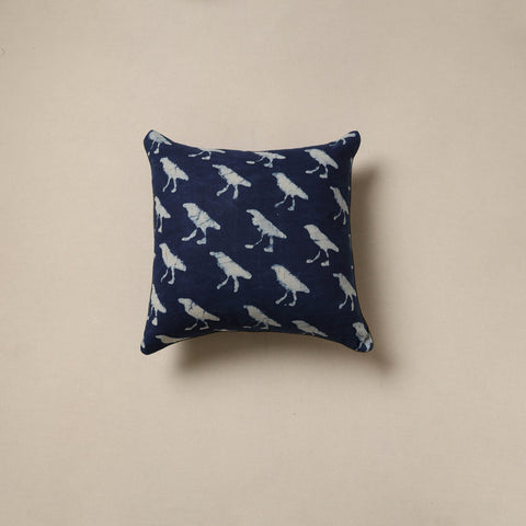 Hand indigo bagru cushion cover 48 - handcrafted