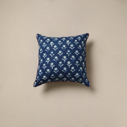 Hand indigo bagru cushion cover 49 - handcrafted