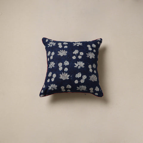Hand indigo bagru cushion cover 51 - handcrafted