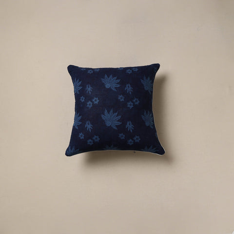 Hand indigo bagru cushion cover 52 - handcrafted