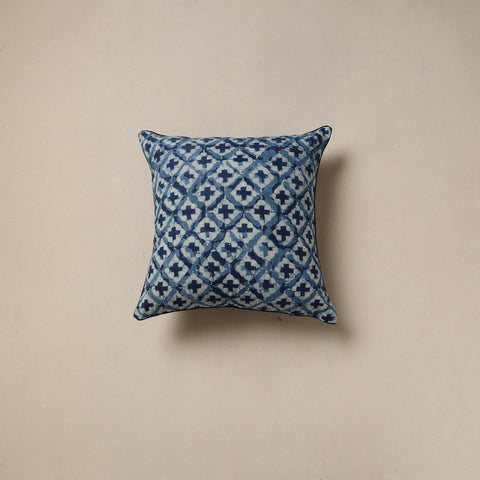 Hand indigo bagru cushion cover 54 - handcrafted