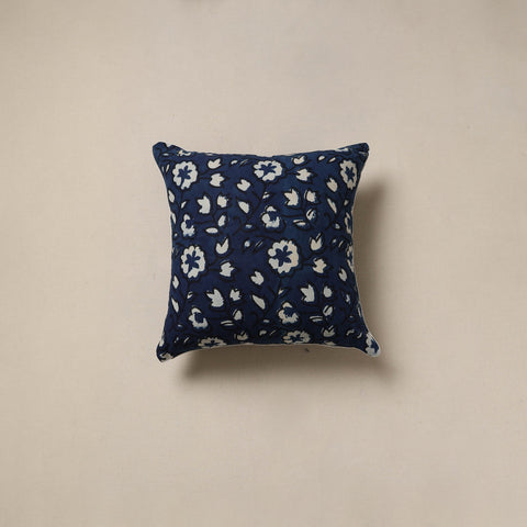 Hand indigo bagru cushion cover 56 - handcrafted
