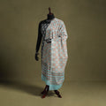 Blue - hand mul cotton sanganeri dupatta 15 - handcrafted