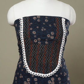  Blue Hand Block Print Patchwork Cotton Kurta Material