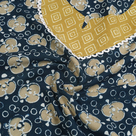  Blue Hand Block Print Patchwork Cotton Kurta Material