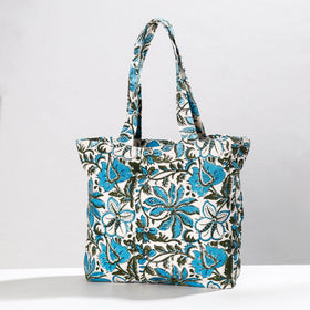  Hand Block Printed Canvas Cotton Shoulder Bag 