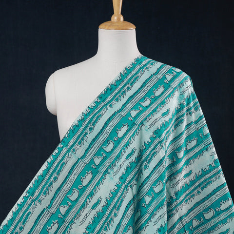  Hand Block Printed Cotton Akola Fabric