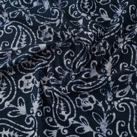  Blue Hand Printed Cotton Batik Fabric
