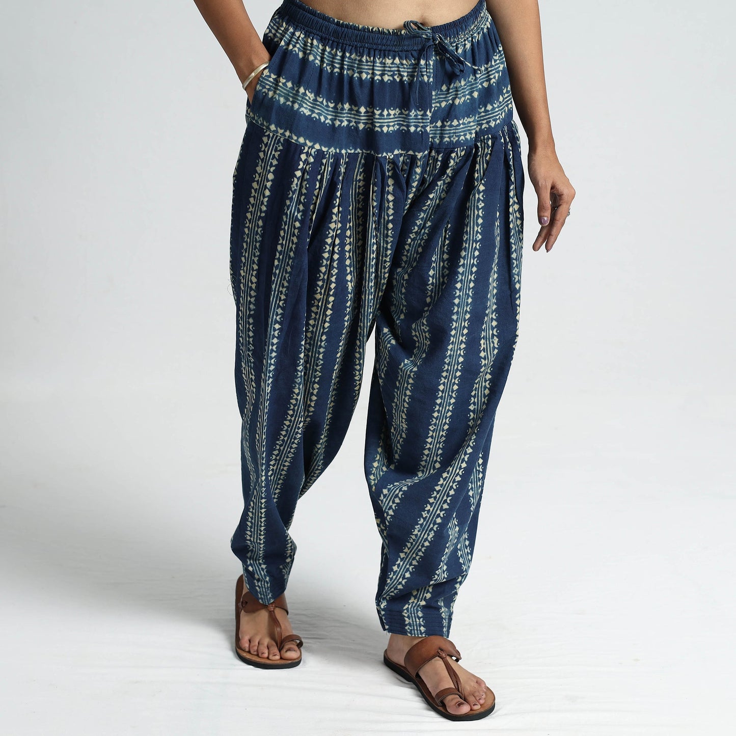 Shop Ajrakh Block Printed Cotton Salwar | Comfortable & Stylish