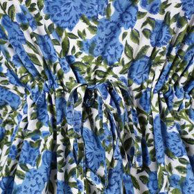  Hand Block Printed Cotton Kaftan with Tie-Up Waist 