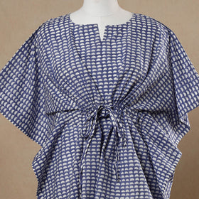 Buy Hand Block Printed Cotton Kaftan with Tie-Up Waist l iTokri.com