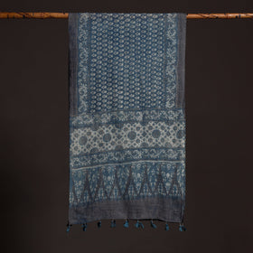  Ajrakh Hand Block Printed Pure Woolen Stole 