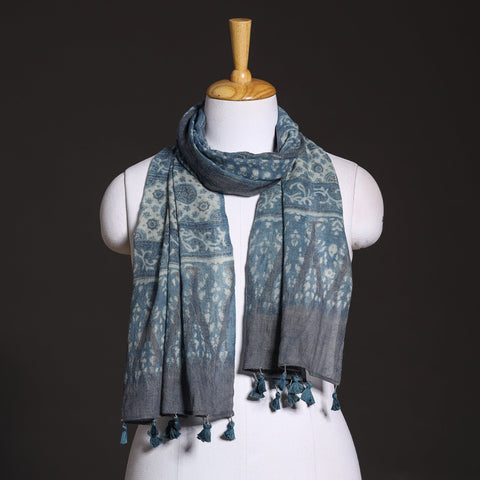  Ajrakh Hand Block Printed Pure Woolen Stole 