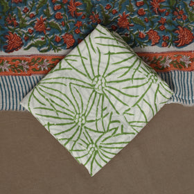 Hand sanganeri cotton 3pc unstitched dress material 11