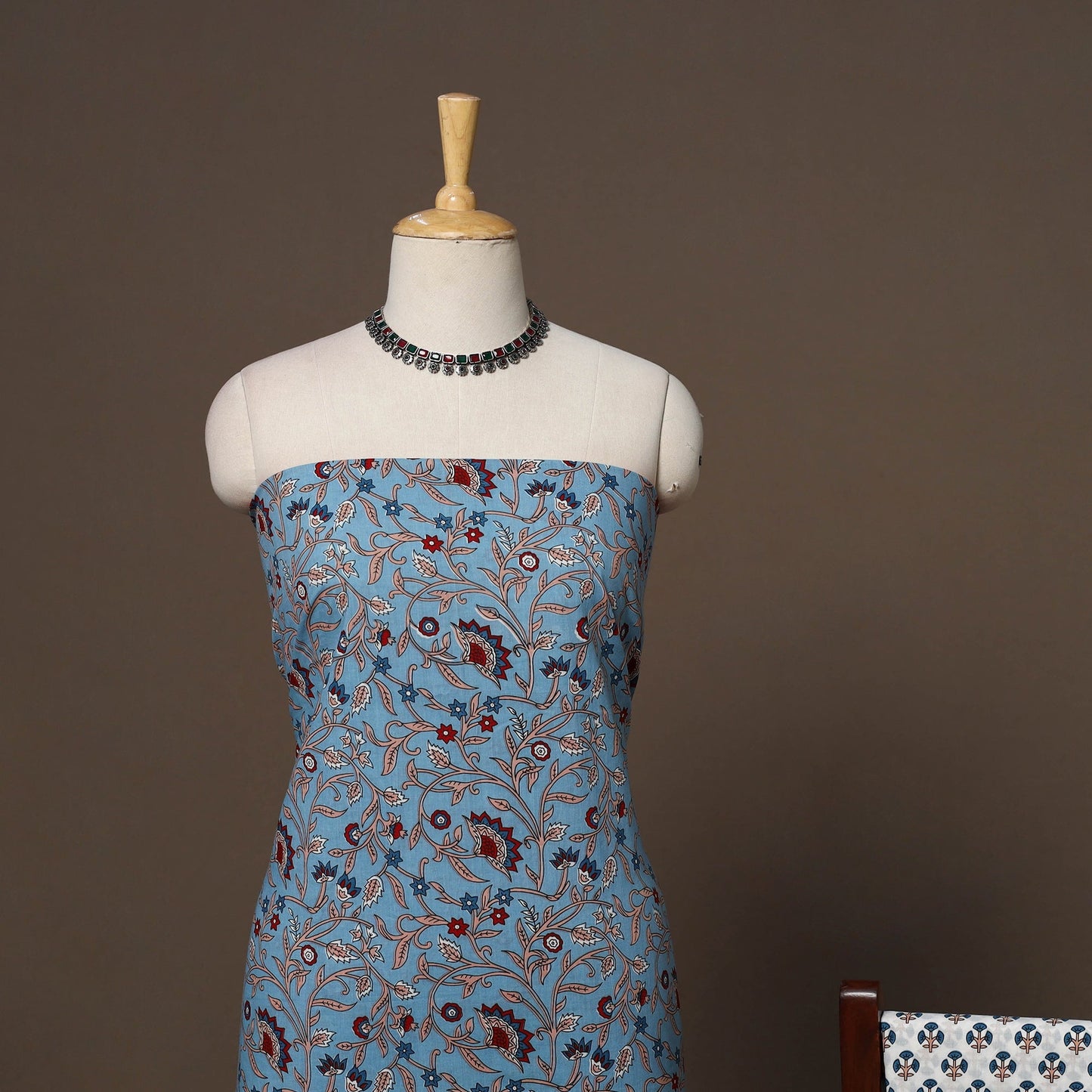 Hand sanganeri cotton 3pc unstitched dress material 21