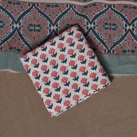 Hand sanganeri cotton 3pc unstitched dress material 27