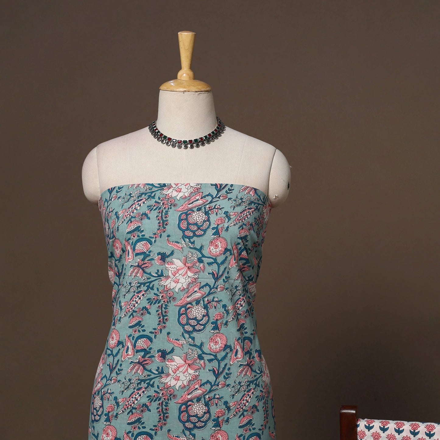 Hand sanganeri cotton 3pc unstitched dress material 27