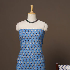 Hand sanganeri cotton 3pc unstitched dress material 32