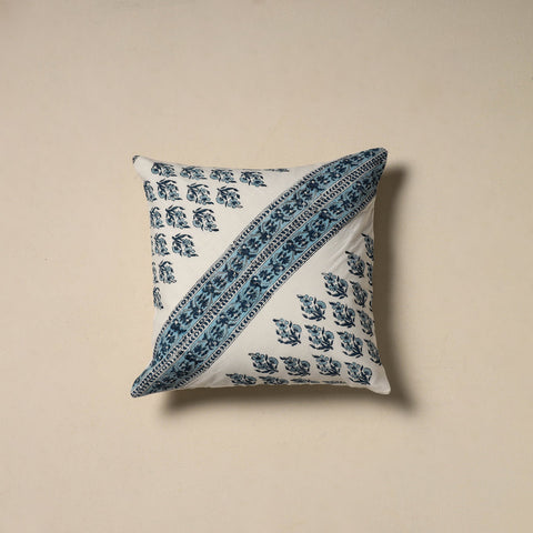 Hand sanganeri floral cushion cover 09 - handcrafted