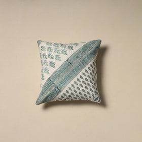 Hand sanganeri floral cushion cover 18 - handcrafted