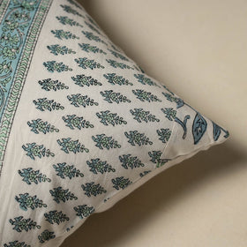 Hand sanganeri floral cushion cover 18 - handcrafted