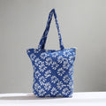 Blue Handcrafted Batik Printed Cotton Hand Bag 01