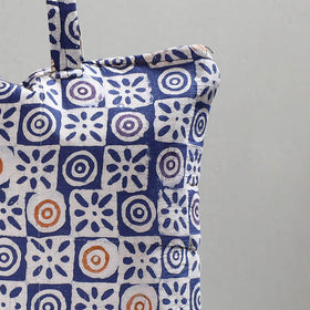 Blue Handcrafted Batik Printed Cotton Hand Bag 01