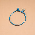 Blue Handcrafted Bead & Thread Work Patwa Anklet