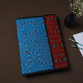Blue  Handcrafted Bengal Kantha Work File Folder