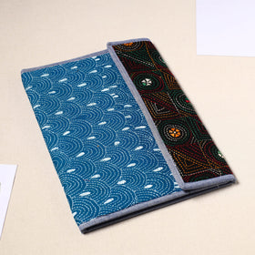 Blue Handcrafted Bengal Kantha Work File Folder