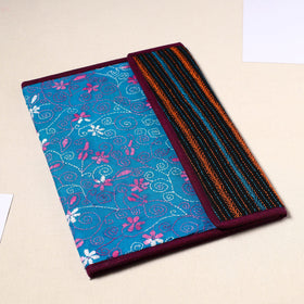 Blue Handcrafted Bengal Kantha Work File Folder