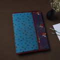 Blue Handcrafted Bengal Kantha Work File Folder