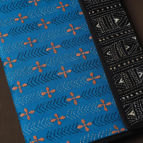 Blue Handcrafted Bengal Kantha Work File Folder