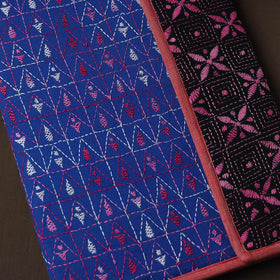 Blue Handcrafted Bengal Kantha Work File Folder