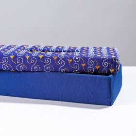  Blue Handcrafted Bengal Kantha Work Tissue Box