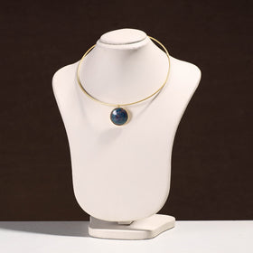  Handcrafted Brass Hasli Necklace with Meenakari Pendant 