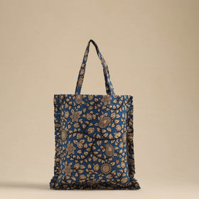 Blue - handcrafted cotton frill jhola bag 46