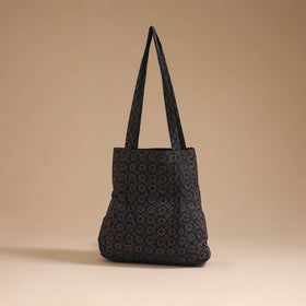 Blue - handcrafted cotton jhola bag 04