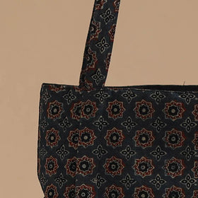 Blue - handcrafted cotton jhola bag 04