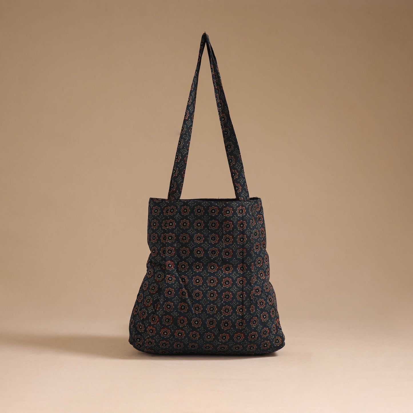 Blue - handcrafted cotton jhola bag 04